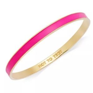 Kate Spade Bangle - Gold & Hot Pink - Hot to Trot